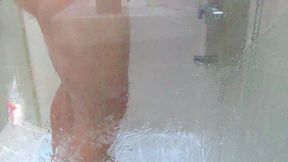 Shaving in a shower