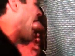 Sucking verbal guy at the glory hole