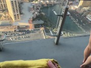 Giving a blow job on the balcony of the Cosmo looking over the Las Vegas strip