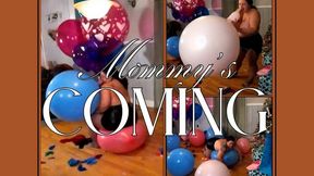 Mommy Is Coming! She's found you with your balloons again.