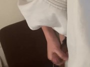 Cumshot to glass - strange masturbation in Japan (censored)