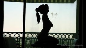 Bigtittygothegg Silhouette Dildo Riding