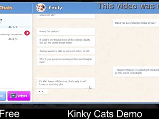 Kinky Cats Demo (free game itchio) Casual, Dating Sim, Puzzle