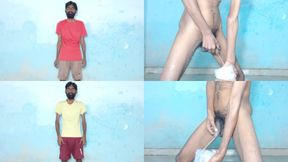 Rajesh Playboy 993 Two Pissing in the Jar Golden Shower Spankig Butt Striptease Underwear Nude Naked