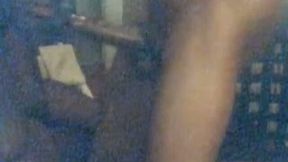 My skillful ebony chick pleases my anus and large dick