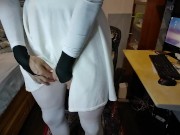 Doris Jill Pt2! Your plastic doll faced girlfriend Jill plays with herself and unmasks!