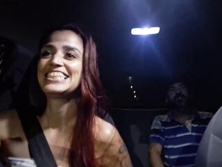 Married woman and app driver catches passenger masturbating from behind!
