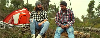 Two Friends Jerkoff in the Forest