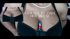 Tiny Shoved In Gym Bra To Taste Hot Sweat