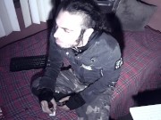 Punk Rock Webcam Show # 2: Guy self cumload eating