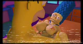 THE SIMPSONS - Marge and Homer make a SEXTAPE - porn parody
