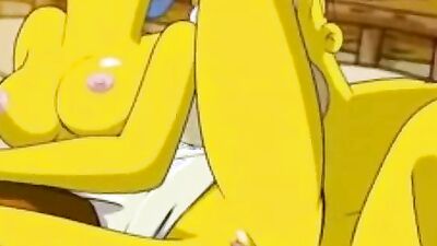 Homer and Marges get frisky in a steamy cartoon sexcapade