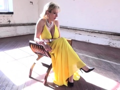 Beautiful blonde nanny and big boobed blonde MILF get pumped