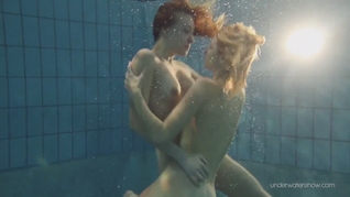 Duna and Nastya horny underwater lesbians