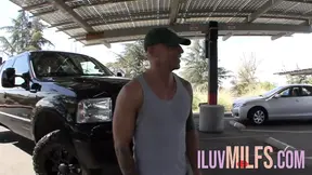 Stud fucks a petite brunette with tattoos and small tits