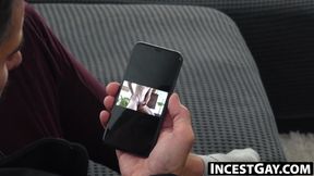 IncestGay.com - Horny after porn leads to roommate's cock in my mouth