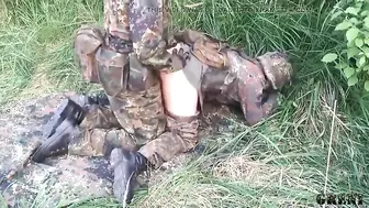 German Military Men Have Passionate Outdoor Anal Sex