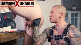 Damian Dragon slams his fist into Axel Abysse's hungry hole raw