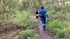 A Worker Passed Through the Park and Received a Blowjob.