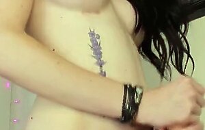 Petite Busty Gentle Femdom trans Top Fucks you on your back and Milks your cock till you squirt