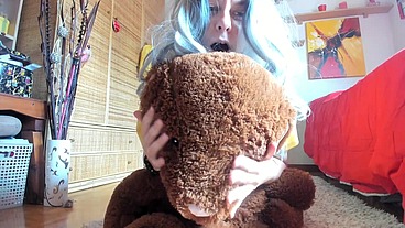 Big squirting big teddy bear plush toy