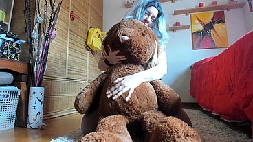 Big squirting big teddy bear plush toy