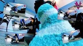 A gift from Vicky's tiny friend: Giantess, Fuzzy Socks, Dangling, Tiny Man POV- 4K VR 360