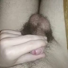 jerking off small fat hairy sweaty penis and Cumming