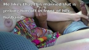 exhibitionist wife 66 - russian milf tatiana jerks off voyeur in her car after nude beach!