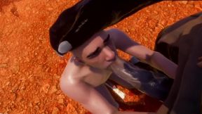 Sticking monster cock deep in sissy boy's ass 3D hentai