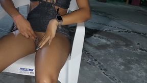 Brazilian Typhany in public without panties