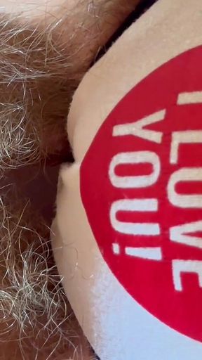 Big Feet and Hairy Bush in Panties