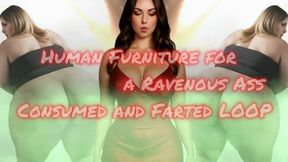 Human Furniture for a Ravenous Ass Consumed and Farted LOOP