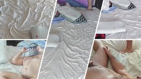 Amateur couple has crazy sex in the bedroom. Amateur couple takes bath, wife with hairy pussy, big ass, big tits.