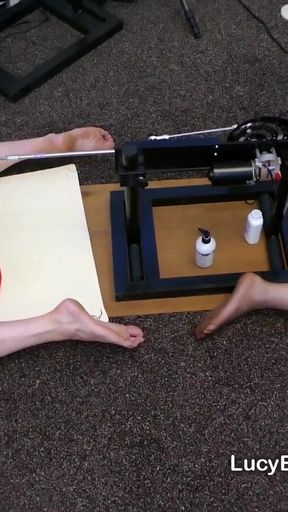 Thrilling moment from &quot;Amazing Fucking Machine Double Dildo Duel&quot;