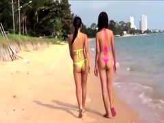 Sexy  Young Thai girls in thong bikini