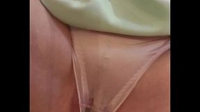 pee satin panties after office