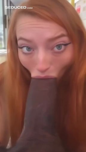 sucking cock, a young japanese woman with long, video created by AI