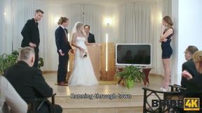 Cheating bride gets naughty at the wedding ceremony