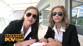 Close-Up - Cops Triple Play with Busty Hunks Tina Kay and Veronica Leal