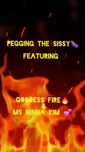 Pegging the sissy boy!