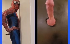 Spiderman Encounters a Glory Hole with His Big Cock Gloryhole Nemesis