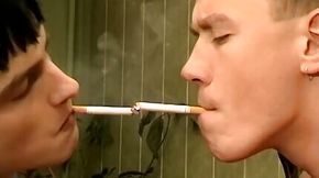 Young homo smokers passionately bareback until cumming