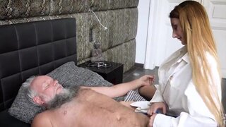 Nurse finds an old dude and fucks him during a house call