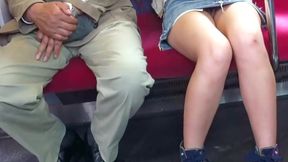 upskirt no panties in train Tokyo Japanese