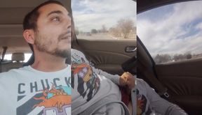 Destroyed Straight Jock Gushed Publicly Caught in Car