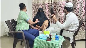 Muslim women fucked by the doctor in front of her husband because she could not get pregnant (Threesome Sex) Part -2