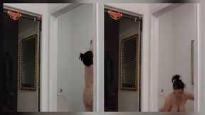 Early Morning Wakeup Caterdate Pee W Big Tits Swinging Everywhere