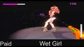 Wet Anime Girl Strips Down & Teases Her Shooter For A Hot Release