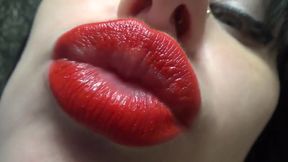 Kiss me baby! Red lipstick and big sexy lips fetish